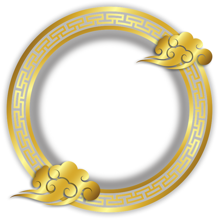 Chinese Style Round Frame 